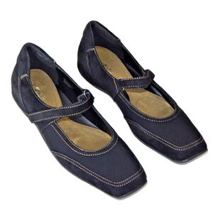 Aerosoles Flaxation Faux Suede Mesh Square Toe Women’s Shoes Black Size 8.5 NIB